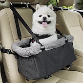 baratos Capas para bancos de automóveis-assento de carro para cães pequenos, console central, assento elevatório para animais de estimação com estrutura de metal, assento de carro para animais de estimação com cintos de segurança de