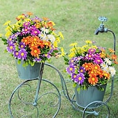 cheap Artificial Plants &amp; Flowers-10pcs Artificial Flower Daisies Bouquet, Faux Chamomile Small Flower Bundle, Plastic Fake Flowers for Outdoor Balcony Living Room Decor, Dining Table Floral Arrangement