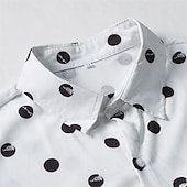 preiswerte Herrenhemd zum Knöpfen-Herren Hemd Sommerhemd Freizeithemd Strandhemd Knopfhemd Schwarz Weiß Marineblau Beige Langarm Grafik Revers Urlaub Hawaiianisch Button-Down Bekleidung Polyester Mode Lässig Bequem