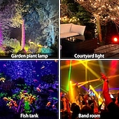 baratos Luzes e lanternas de caminho-Holofotes solares externos, luzes rgb que mudam de cor, holofotes subaquáticos de paisagem 2000mah ip68 à prova d&#039;água, holofotes de paisagem led para aquário, jardim, quintal, piscina, lago, fonte,