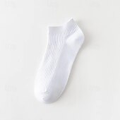 economico calzini da uomo-Per uomo 10 coppie Pacchi Multipli Calzini Calzini da Corsa Calzini Casual Nero Bianco Colore Semplice Vacanza Sport &amp; Outdoor Quotidiano Base Medio Primavera Autunno Moda Casual