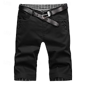 cheap Work Shorts-Men&#039;s Dress Shorts Work Shorts Golf Shorts Pocket Plain Comfort Breathable Knee Length Outdoor Business Sports Casual Black Wine