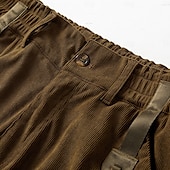 preiswerte Klassiker-Herren Cargo-Shorts Cordhose Shorts Freizeitshorts Wander-Shorts Elastischer Bund Mehrere Taschen Gerader Schnitt Einfach Komfort Atmungsaktiv Knielang Outdoor Lässig Täglich Urlaub Mode Schwarz Blau