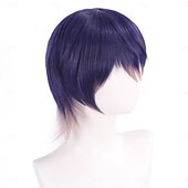 economico Parrucche Anime-Parrucca Sintetica Sword and sword also vtuber rainbow Club Liscio Liscio naturale Asimmetrico Frangia Dritta Fatto a macchina Parrucca 12 pollici A1 Capelli Sintetici Per donna Classico Confortevole