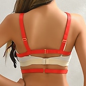 preiswerte Damenkostüme-Drag Queen Stolz Regenbogen Feder-Bralette Harness-BH Erwachsene Damen Sexy Kostüm Pride Parade Pride-Monat Halloween Karneval Einfaches Karnevalskostüm