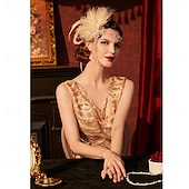 olcso Kiegészítők és még sok más-A nagy Gatsby Flapper fejpánt Gyöngyös karkötő Fülbevaló A nagy Gatsby Toll Retro Csillogó glitter Női Farsang Valentin nap Álarcos mulatság Party estélyi viselet Álarcos mulatság Fesztivál Felnőttek