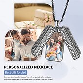 levne Pro muže-Personalizovaný fotov přívesek nejlepší dárek pro tátu srdečný šperkový dárek s pamětním vyrytím Den otců narozeniny svatba výročí