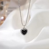 abordables Colliers-Collier chromé pour femme, élégant, simple, doux, classique, pour Noël, anniversaire, rue