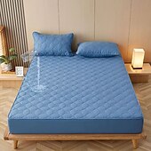 abordables Parures de draps-Protector de matelas imperméable Matelas matelassé Housse de matelas ajustée Protéger le matelas Reine Pleine Roi Housse de matelas protectrice avec bande élastique Épaissi anti-urine