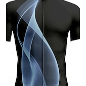 abordables Maillots pour hommes-Homme Maillot de cyclisme Manche Courte Cyclisme T-shirt Maillot Top avec 3 poches arrière Résistant aux UV Respirant Séchage Rapide Fermeture Éclair Frontale Blanche Bleu Des sports Vêtement Tenue