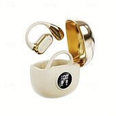 levne TWS Pravá bezdrátová sluchátka-Q17 True Wireless sluchátka Bluetooth 5.3 sluchátka s háčkem na uši TWS sluchátka LED displej dlouhá výdrž baterie pro cestování a cyklistiku