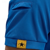 cheap Men&#039;s Classic Polo-Men&#039;s Golf Shirt Golf Polos Shirts Work Casual Lapel Short Sleeve Basic Modern Plain Patchwork Buttons Summer Regular Fit Blue Sky Blue Army Green Golf Shirt