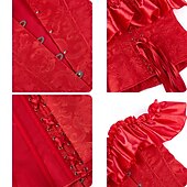 cheap Corset-Rococo Overbust Corset Masquerade Overbust Corset Cosplay Tummy Control Push Up Jacquard Jacquard Women&#039;s Royal Masquerade Party Carnival of Venice Adults&#039; Corset