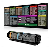 お買い得  家庭用品-Excel チートシート デスクマット、ショートカット付き XL マウスパッド、31.5&quot;x11.8&quot; または 35.4&quot;x15.7&quot;、デスクプロテクター、滑り止め、防水、オフィスワーク &amp;プロフェッショナル向けのゲーム、生産性ギフト &amp;学生