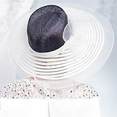 Χαμηλού Κόστους Καπέλα Γιορτής-Καπέλα Λινάρι Ίνα Κλος καπέλο Τύπου bucket Καπελίνα Γάμου Πάρτι Τσαγιού Κομψό Γάμος Με Φιόγκος Κόψιμο Ακουστικό Καπέλα