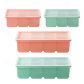abordables Plateaux à glaçons-Moule à glaçons géant, moule à glaçons carré réutilisable sans BPA, moules à glaçons en silicone pour bonbons au caramel