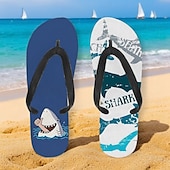 お買い得  グラフィックプリントシューズ-グースデザインとロープ柄のメンズビーチサンダル - ビーチや夏のアクティビティにリラックスしたビーチスタイルを演出します。