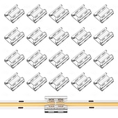 cheap LED Accessories-COB LED Strip Connectors 8mm 10mm 2 Pin COB LED Strip Connectors 10PCS 20PCS I-Shaped L-Shaped Board to Board Corner Connectors Transparent and Gapless LED Tape Light Connectors Suitable for DIY COB