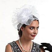 levne Fascinátory a klobouky-Čelenka Organza 30. léta Svatební Večerní oslava Čajový dýchánek Dostih koktejl Elegantní Vinobraní Roztomilý S Květiny Přílba Pokrývky Hlavy
