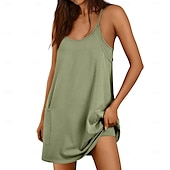 preiswerte Freizeitkleidung-ärmelloses Minikleid für den Sommer für Damen