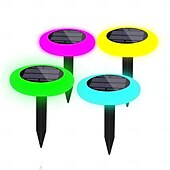 baratos Luzes Subaquáticas-1 pc led solar luzes de chão ao ar livre à prova d&#039;água rgb luz colorida piscina luz terra plug in dupla finalidade split design ip65 à prova d&#039;água pátio jardim gramado caminho piscina fonte paisagem
