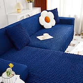 cheap Sofa Cover-Stretch Couch Cushion Cover, 1 2 3 Seater Cushion Covers for L Shaped Sofa Chaise Longue, Sectional Sofa Slipcover Furniture Protector with Elastic Bottom