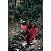 levne Šaty-Středověké Renesanční Šaty Plesové šaty Čerodějnice Viking Keltský rytíř Maškarní kostým Dámské Keltské Královský Valpuržina noc předvečer Všech svatých Karneval Plesová maškaráda Výkon LARP Ren Faire