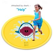 cheap Beach &amp; Outdoor Toys-68inch Outdoor Water Play Mat  Multi-Color Marine Life Design  Durable PVC Splash Pad with Sprinkler Features Non-Slip &amp; Inflatable  Ideal for Lawn and Garden Fun Water Toys