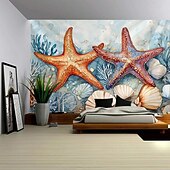 billiga Ocean Beach Gobeläng-marint liv mönster bakgrund landskap hängande gobeläng väggmålning konst stor gobeläng väggmålning dekoration foton bakgrund matta gardiner hem sovrum vardagsrum dekoration