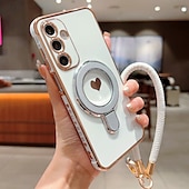 cheap Samsung Cases-Phone Case For Samsung Galaxy S21 FE S21 A14 A34 A53 A33 A23 A13 Back Cover with Wrist Strap Shockproof Retro TPU Plating