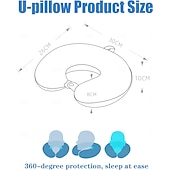 cheap Bedding Accessories-Neck Pillow for Traveling, Upgraded Travel Neck Pillow for Airplane 100% Pure Memory Foam Travel Pillow for Flight Headrest Sleep, Portable Plane Accessories