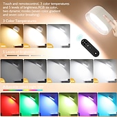 お買い得  パックライト-壁掛けライト 1個 磁気タッチ RGB 調光 USB充電 リモコンコントロール 360度回転 ベッドサイド 壁画 階段 読書灯