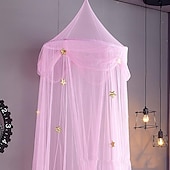 preiswerte Betthimmel &amp; Vorhänge-Prinzessinnenbett Baldachin für Mädchen Fantasy Tüll Mädchenzimmer Dekorationskrone Bettvorhänge - 360° verschlüsseltes Tüllbett Baldachin zur Abdeckung wiegendes Bett