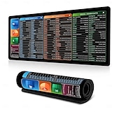 お買い得  家庭用品-Excel チートシート デスクマット、ショートカット付き XL マウスパッド、31.5&quot;x11.8&quot; または 35.4&quot;x15.7&quot;、デスクプロテクター、滑り止め、防水、オフィスワーク &amp;プロフェッショナル向けのゲーム、生産性ギフト &amp;学生