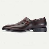 preiswerte Elementare Anzugschuhe-Kentucky-Derby-Schuhe für Herren – hochwertige braune Lederschuhe mit Krokodilmuster für Kentucky Derby und formelle Anlässe