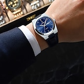 baratos Relógios Quartz-Relógio de Esporte Masculino de Quartzo de Luxo À Prova d&#039;Água Luminosa Data Semana Aço Inoxidável Relógio Masculino Clássico