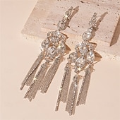 abordables Boucles d&#039;oreilles-Argent Zircon Boucle d&#039;Oreille Créoles Le style rétro Géométrique Goutte ancien Mode Des boucles d&#039;oreilles Bijoux Argent Pour Mariage Soirée Fiançailles Bal de promo 1 Paire