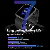abordables Montres connectées-QX7 Montre intelligente 1.85 pouce Smartwatch Montre Connectée Bluetooth Rappel sédentaire Réveil Calendrier Compatible avec Smartphone Femmes Hommes Rappel de Message Podomètre Cadran de montre