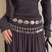 preiswerte Gürtel-Hüftkette Vintage Boho Damen Körperschmuck Für Ferien Retro Legierung Silber Weiß Gold 1 Stück
