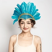 billiga Tillbehör-Drag queen Regnbåge Stolthet Regnbåge Krona Fjäder huvudbonad Unisex Vuxna Prideparad Pride månad Halloween Karnival Lätt karnevalsdräkt