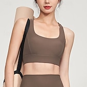economico Reggiseni sportivi &amp; gilet-Per donna Reggiseno sportivo Girocollo Asciugatura Rapida Leggero Traspirante Retro incrociato Senza Maniche Sostegno leggero Gli sport Tinta unica Reggiseni sportivi Per Allenamento in Palestra