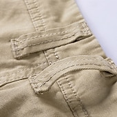 economico Classico-Per uomo Pantaloncini cargo Shorts Pantaloncini Estivi Multi-tasche Bottonato Tasca con Patta Semplice Comodità Indossabile Lunghezza al ginocchio All&#039;aperto Sport Quotidiano Moda Casual Nero Blu