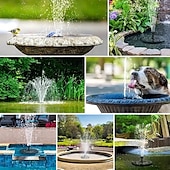 billige Dekorasjon til uteplassen-solenergi fontene gårdsplass hage fugl bad fontene, utendørs dam flytende fontene
