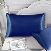 cheap Sheets &amp; Pillowcase-Satin Envelope Zipperless Pillowcase Simulated Silk Cold Feeling Pillowcase Pillow Cover