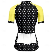 levne Dámské dresy-Dámské Cyklodres Puntíky Krátký rukáv Kolo Tričko Dres se 3 zadními kapsami Horská cyklistika Rychleschnoucí Anatomický design Odvod Prodyšné Sportovní Bílá Žlutá Růžová Oblečení