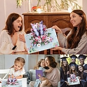 ieftine Cadouri-fluture 3d vibrant  &amp; felicitare pop-up cu margarete cel mai bun cadou pentru mama, felicitare cu buchet de flori de ziua mamei, aprecierea profesorului, ziua de nastere, felicitare de multumire