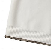 billige Herrepolo med trykk-Herre Polo Strikk polo Virksomhet Avslappet V-hals Kortermet Formelt Fargeblokk Original Sommer Alle årstider Svart Hvit Militærgrønn Beige Polo