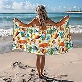 cheap Beach Towel Sets-Printed Beach Towel, Lightweight Quick-Dry Sand-Free Beach Blanket, Ideal for Travel, Pool, and Outdoor Use