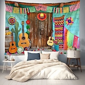 cheap Holiday Tapestries-Cinco de Mayo Mexican Hanging Tapestry Wall Art Large Tapestry Mural Decor Photograph Backdrop Blanket Curtain Home Bedroom Living Room Decoration