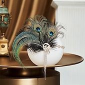 olcso Kiegészítők és még sok más-A nagy Gatsby Flapper fejpánt Gyöngyös karkötő Fülbevaló A nagy Gatsby Toll Retro Csillogó glitter Női Farsang Valentin nap Álarcos mulatság Party estélyi viselet Álarcos mulatság Fesztivál Felnőttek